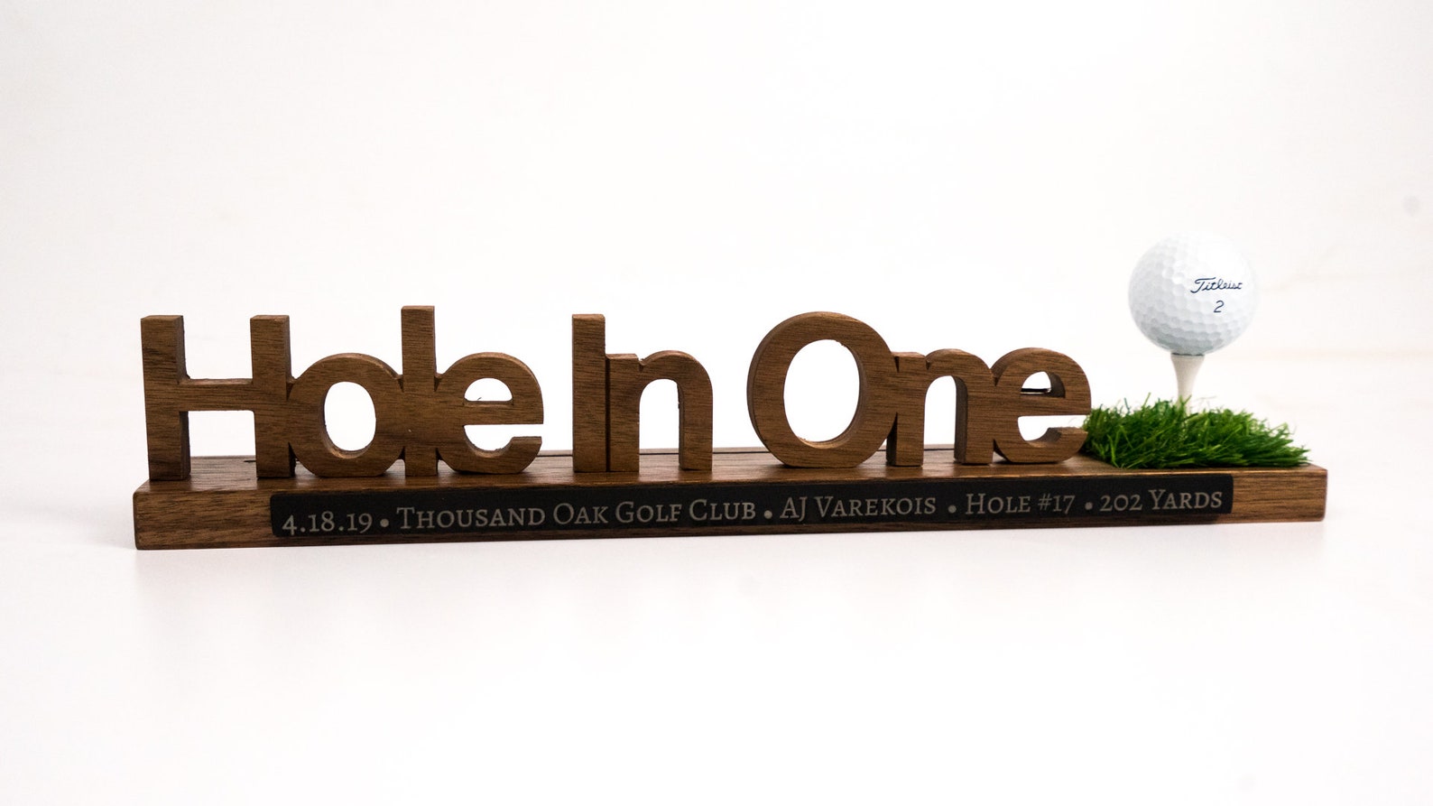 Personalized Hole in One Display Golf Gift Golf Home Decor Sports Gift