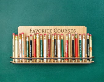 Wall Golf Pencil Holder, Golf Pencil Display, Gift for Dad, Golf Gifts, Groom Gifts, Sports Gifts, Personalized Golf Gift, Unique Golf Gifts