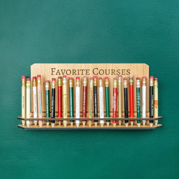 Wall Golf Pencil Holder, Golf Pencil Display, Gift for Dad, Golf Gifts, Groom Gifts, Sports Gifts, Personalized Golf Gift, Unique Golf Gifts