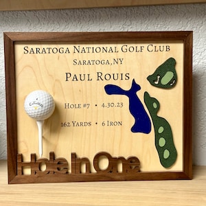 Personalized Hole In One Display Custom Golf Gift Sports Gifts Dad Christmas Gift Personalized Golf Gift Golf Decor and Gifts image 3