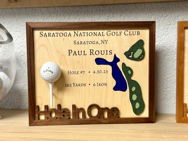 Personalized Hole In One Display Custom Golf Gift Sports Gifts Dad Christmas Gift Personalized Golf Gift Golf Decor and Gifts image 3
