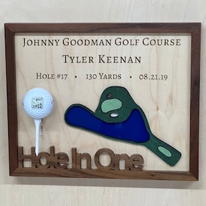 Personalized Hole In One Display Custom Golf Gift Sports Gifts Dad Christmas Gift Personalized Golf Gift Golf Decor and Gifts image 7