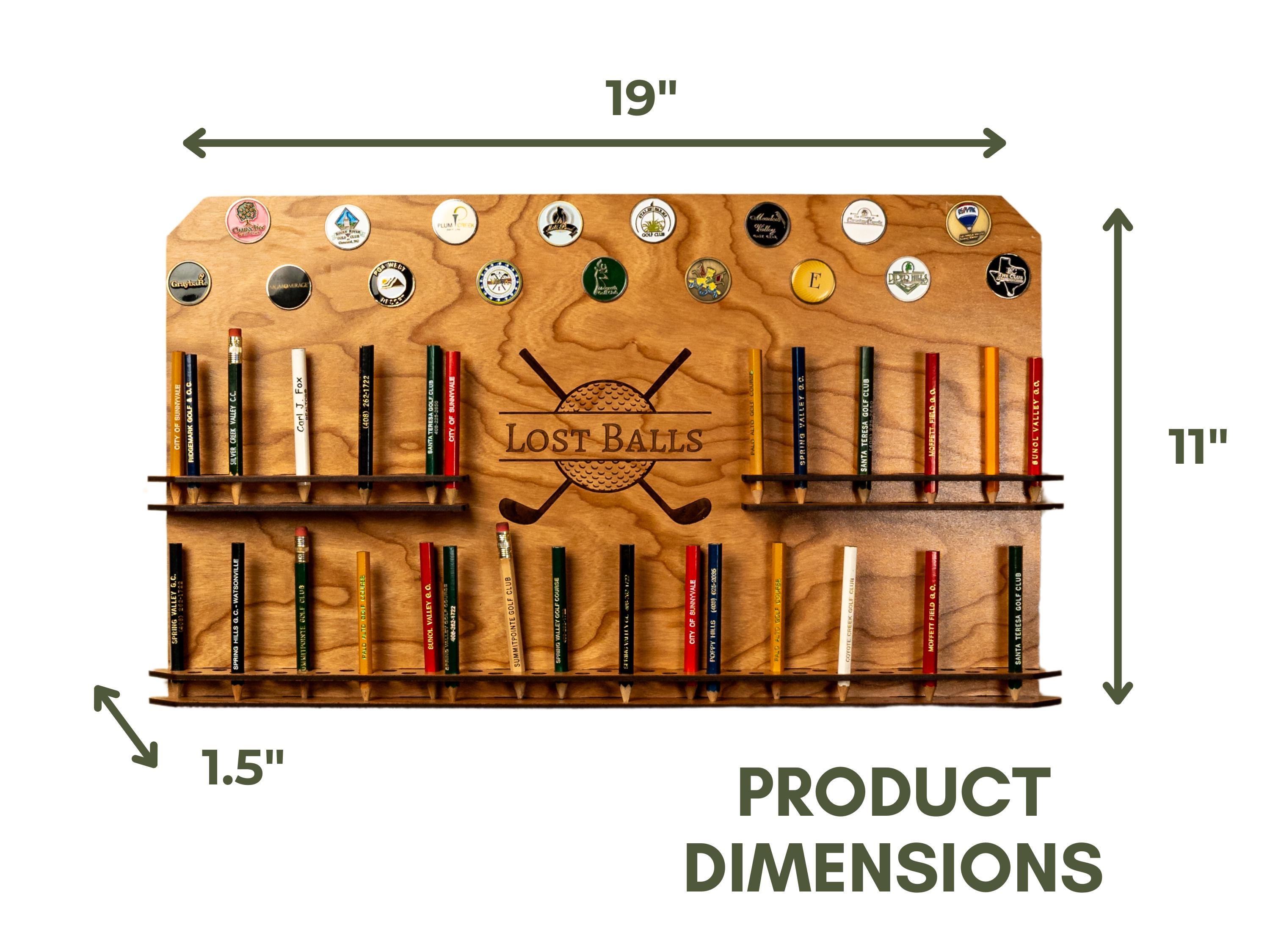 Personalized Golf Ball Marker, Poker Chip and Golf Pencil Display - Unique Golf Gift for Him - Golf Gifts for Dad - Unique Golf Gift