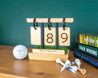 Small Best Golf Score Display - Golf Gift - Golf Scorekeeper - Best Golf Round - Golf Score Display - Golf Home Decor - Father's Day Gift