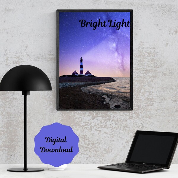 Bright Light House l Digital Wall Art l Light House Wall Prints l Living Room Décor l Bedroom Art l Printable Wall Art l Any room Wall Art l