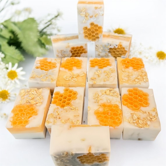 Oatmeal Milk Honey Soap: Shea Butter, Argan Oil, Botanical Extracts