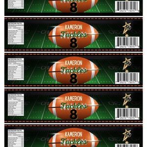 DIY Football water bottle, juice , gatorade labels