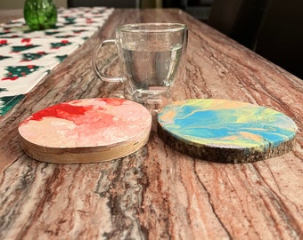 Marbled Wood Coasters