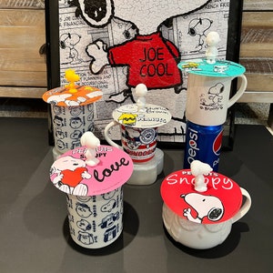 Peanuts - Snoopy,Woodstock,Charlie Brown Silicone Lid for cup & bowl