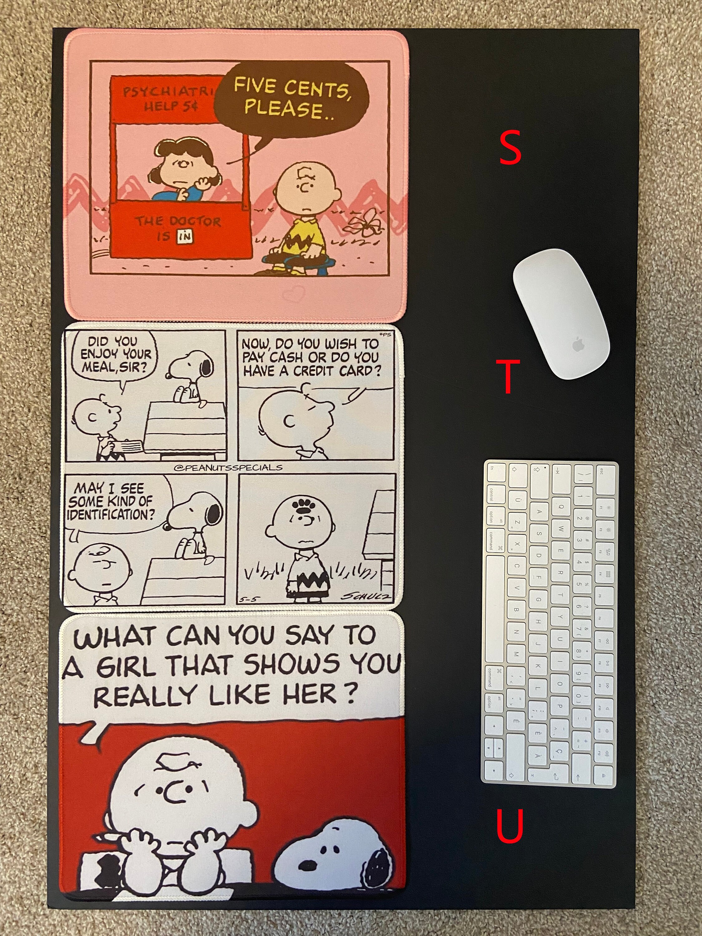 Peanuts/snoopy Mouse Pad Etsy
