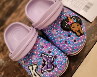 Designer custom crocs  Bedazzled shoes diy, Bedazzled shoes, Crocs