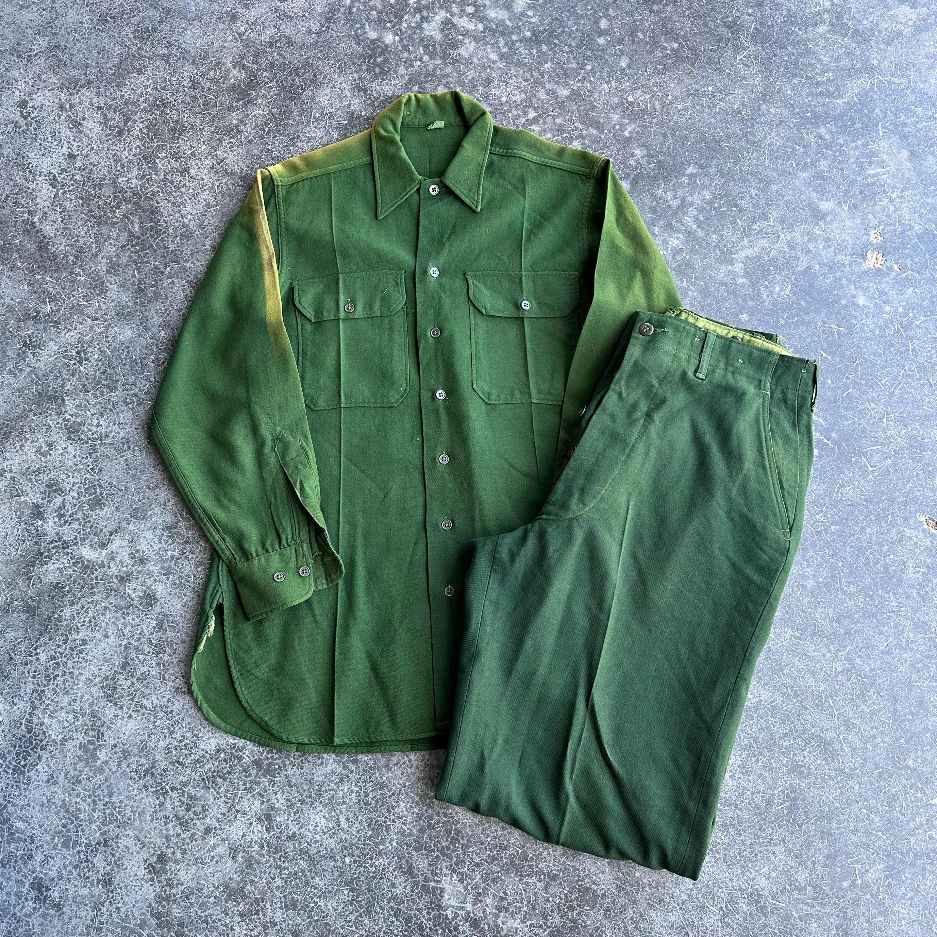 1940s Wool Shirt - Etsy