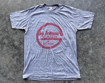True Vintage 70s Gray Nike Promo The Tribunes Atheltic Indie Gronola Graphic T-Shirt Medium