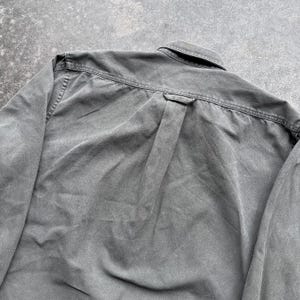 Vintage 90s C.C. Filson Co Brand Rustic Quality Heavy Cotton Canvas Smokey Forest Green Button Up Shirt Large image 10
