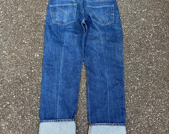 Vintage 80s Levi’s 501 Dark Wash Indigo Jeans Dated 1981 Made In USA 36x33