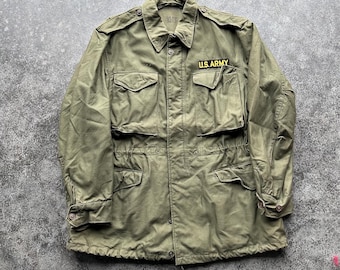 True Vintage 50s U.S. Army USMC Military OG107 M51 Cold Weather Fatigue Field Jacket Medium - Regular