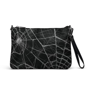Spider Web Crossbody Bag, Spooky Purse, Goth Accessories, Witchy Décor, Halloween Bag, Broken Glass  Wallet Clutch Purse, Horror Apparel