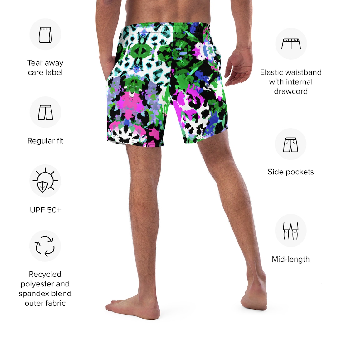 Blue Abstract pattern design Men's Swim Trunk