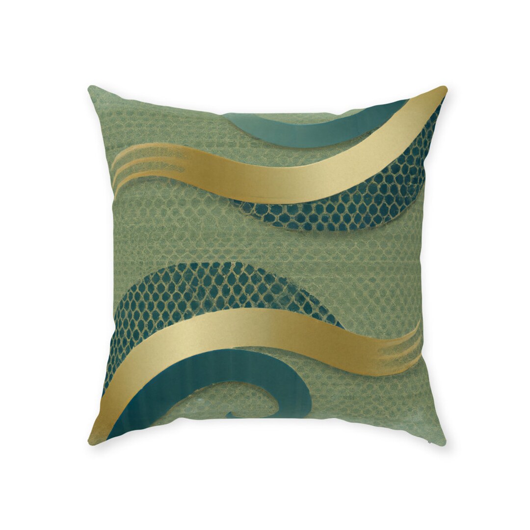 Tachiwaki Ornate Throw Pillow, Traditional Japanese Pillow, Ornate