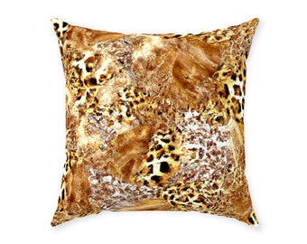 Honey Leopard Throw Pillow, Luxury Animal Print Decor, Leopard Accent Throw Pillow, New Home Pillow, Honey Throw Pillow, Housewarming Gift