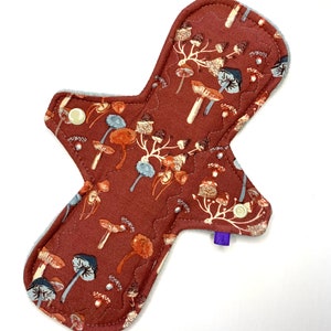 Reusable Cloth Menstrual Pad Period Pad Ecofriendly Pad Postpartum Pad Incontinence Pad Cloth Pad Custom Style Knit Mushrooms Cottagecore