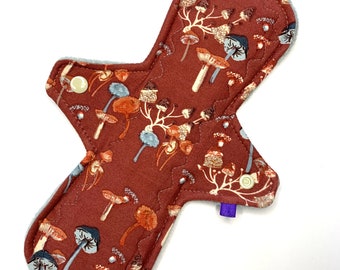 Reusable Cloth Menstrual Pad Period Pad Ecofriendly Pad Postpartum Pad Incontinence Pad Cloth Pad Custom Style Knit Mushrooms Cottagecore