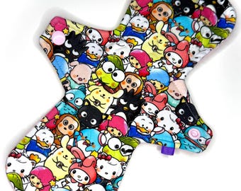 Compresa menstrual de tela reutilizable Compresa para el período Compresa ecológica Compresa posparto Compresa para la incontinencia Compresa menstrual personalizada Lindos animales de dibujos animados