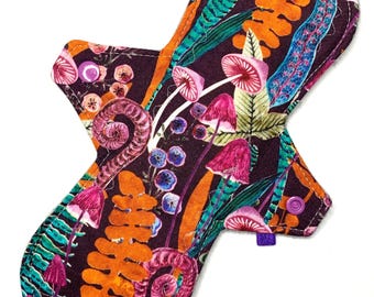 Reusable Cloth Menstrual Pad Period Pad Ecofriendly Pad Postpartum Pad Incontinence Pad Cloth Pad Custom Style Mushroom Forest Cottagecore