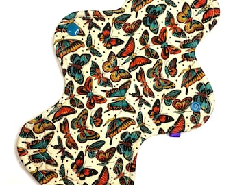 Custom Reusable Period Pad | Cloth Menstrual Pad Eco Friendly | Super Soft Knit | Postpartum Pad |  “Butt-erflies” Butterflies