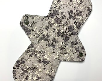 Compresa menstrual de tela reutilizable Compresa para el período Compresa ecológica Compresa posparto Compresa para incontinencia Compresa de tela Estilo personalizado Floral gris