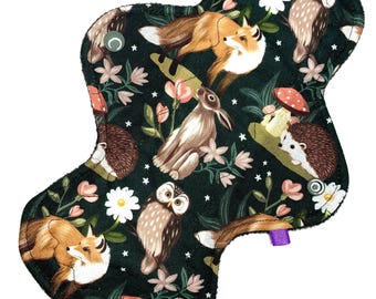 Compresa menstrual de tela reutilizable Compresa para el período Compresa ecológica Compresa posparto Compresa para incontinencia Compresa de tela Estilo personalizado Animales Cottagecore