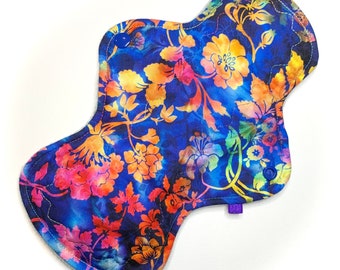 Reusable Cloth Menstrual Pad Period Pad Ecofriendly Pad Postpartum Pad Incontinence Pad Cloth Pad Custom Style Multicolored Flowers Floral