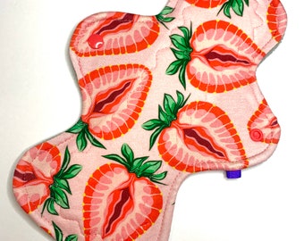 Compresa menstrual reutilizable personalizada / Compresa menstrual de tela ecológica / Compresa posparto / Tela "Lady Berries"