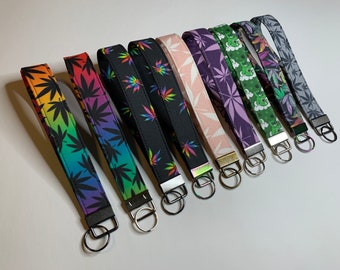 Cannabis Leaf Marijuana Leaf Key Fob Cannabis Keychain Marijuana Keychain Gifts for Weed Lovers