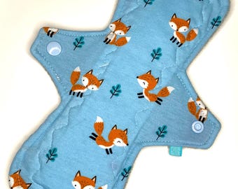 Reusable Cloth Menstrual Pad Period Pad Ecofriendly Pad Postpartum Pad Incontinence Pad Cloth Pad Custom Style Soft Knit Foxes (Pink)