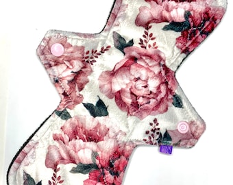 Reusable Cloth Menstrual Pad Period Pad Ecofriendly Pad Postpartum Pad Incontinence Pad Cloth Pad Custom Style Floral Minky