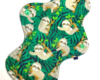 Reusable Cloth Menstrual Pad Period Pad Ecofriendly Pad Postpartum Pad Incontinence Pad Cloth Pad Custom Style Sloths