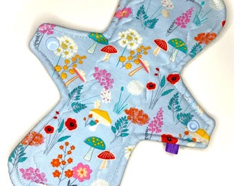 Custom Reusable Period Pad | Cloth Menstrual Pad Eco Friendly | Postpartum Pad |  Soft Knit Mushrooms
