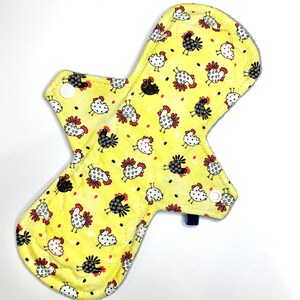 Reusable Cloth Menstrual Pad, Period Pad, Ecofriendly Pad, Postpartum Pad, Incontinence Pad - Chickens