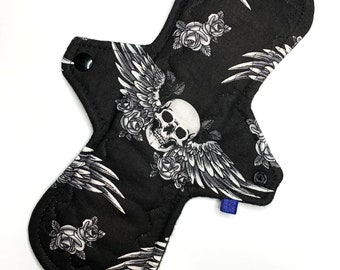 Reusable Cloth Menstrual Pad Period Pad Ecofriendly Pad Postpartum Pad Incontinence Pad Cloth Pad Custom Style Skulls