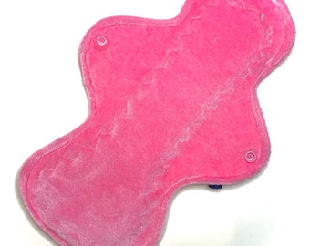 Assorbente mestruale in tessuto riutilizzabile, Assorbente mestruale, Assorbente ecologico, Assorbente postpartum, Assorbente per incontinenza - Velluto di bambù extra morbido rosa solido