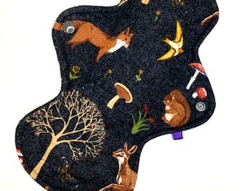 Almohadilla menstrual de tela reutilizable, almohadilla ecológica, almohadilla posparto, almohadilla de incontinencia, almohadilla de tela, estilo personalizado, franela, bosque de hongos