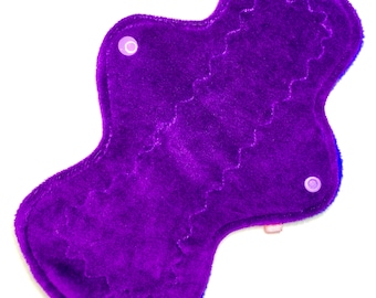 Compresa menstrual de tela reutilizable, compresa para el período, compresa ecológica, compresa posparto, compresa para incontinencia - Terciopelo de bambú extra suave morado oscuro