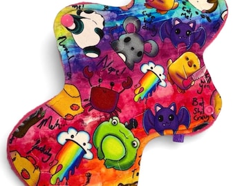 Compresa menstrual de tela reutilizable Compresa menstrual Compresa ecológica Compresa posparto Compresa para incontinencia Compresa menstrual personalizada Animales de dibujos animados con palabrotas