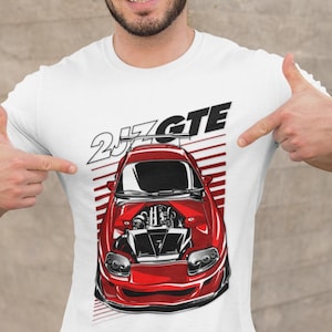 Racing Car Graphic Tee, 2JZGTE T-Shirt, Automotive Apparel, Car Lover Gift, Unisex Short Sleeve Shirt