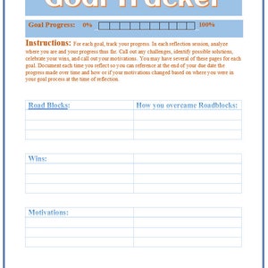 Smart Goals Packet Downloadable Template - Etsy