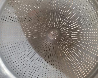 Vintage aluminum canning strainer