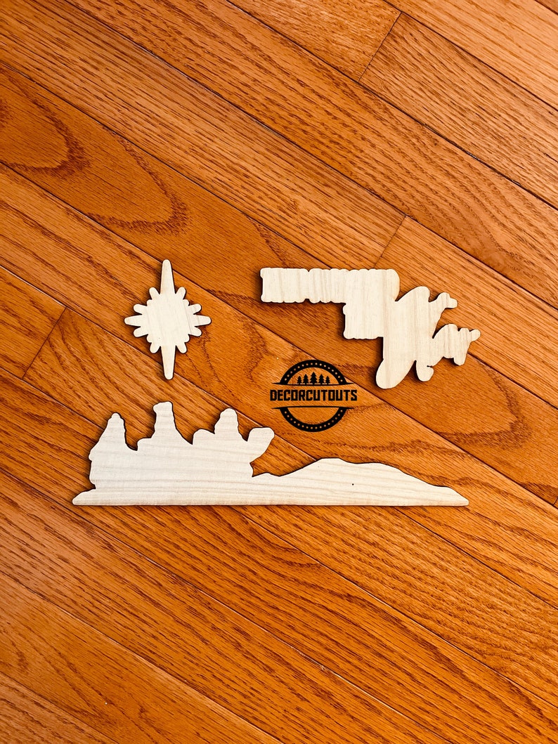 They Followed the Star Wood Cutouts Etsy