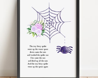 Itsy Bitsy Aranha para impressão