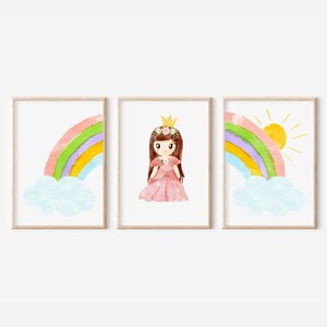 Rainbow Princess - Blush Pink Wall Art - Pink Princess Decor